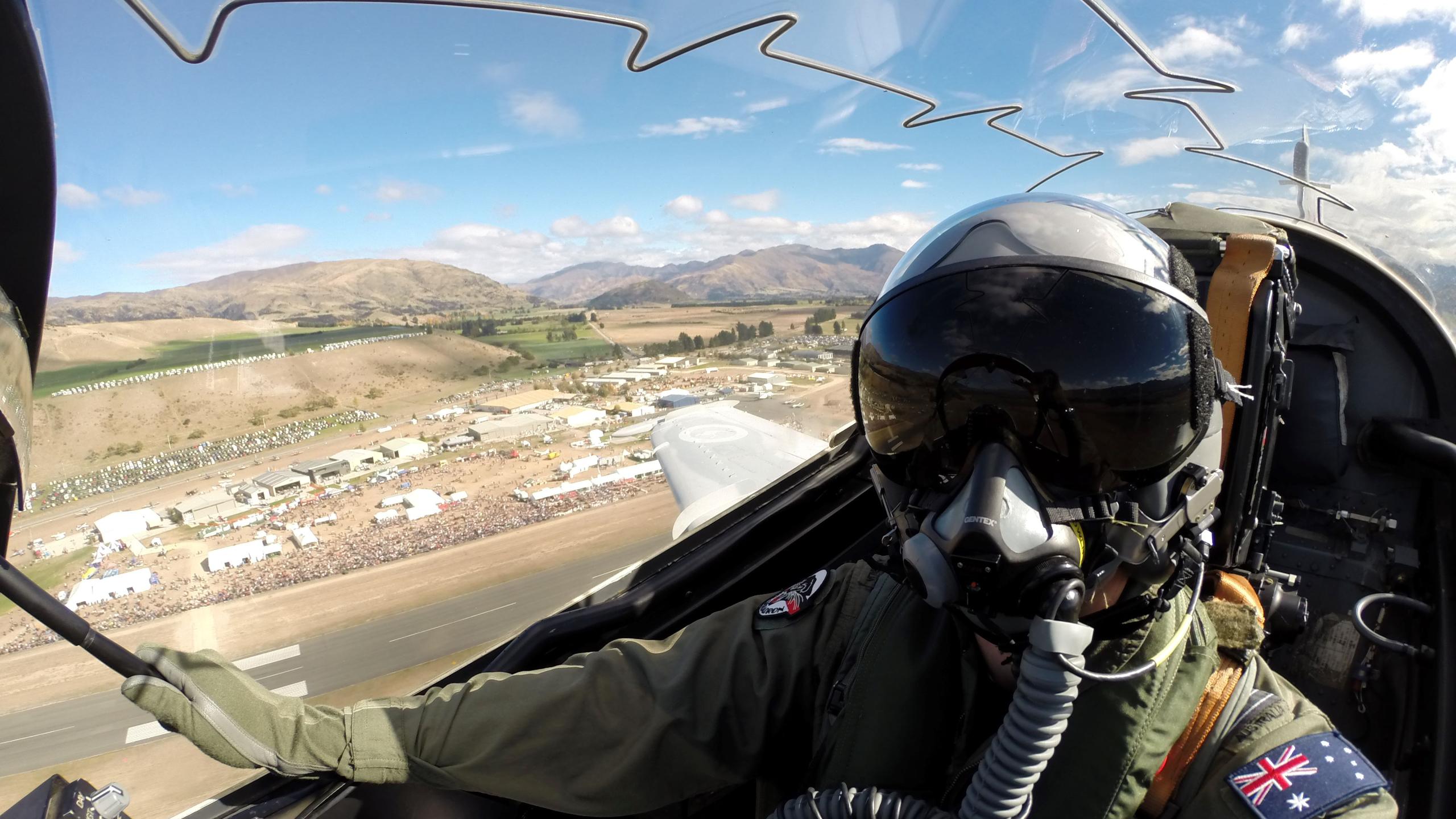 RAAF Hawk Pilot with airshow laid out below Copy v2